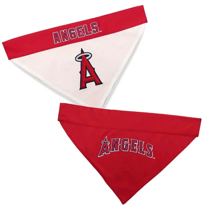 Pets First MLB Reversible Dog Bandana – Angels Size L/XL