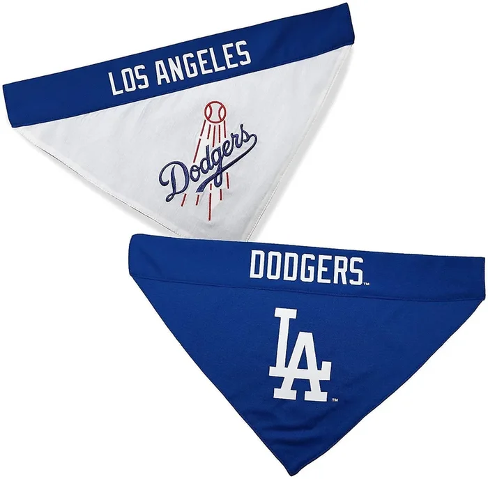 Pets First MLB Reversible Dog Bandana – Dodgers