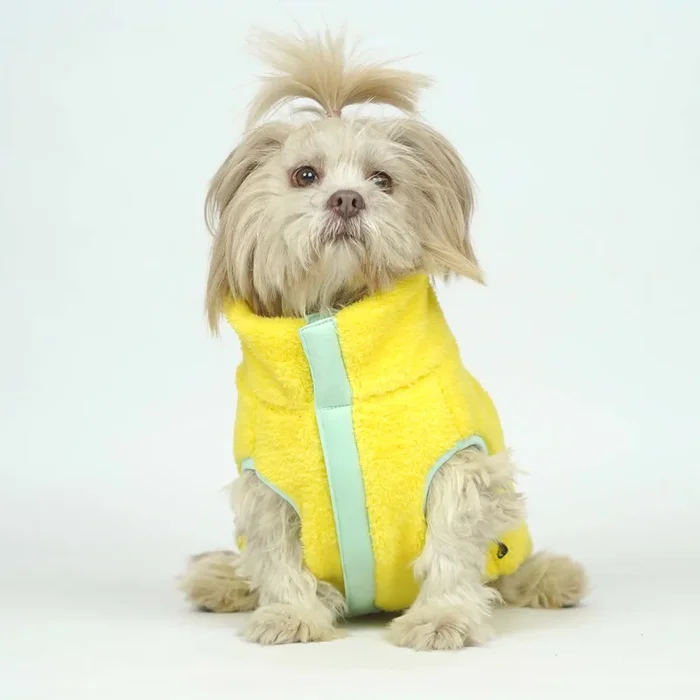 Pets Way Crazy Fur Winter Jacket for Dogs (Yellow)