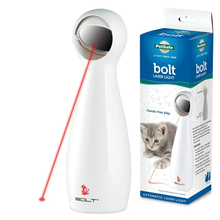 PetSafe Bolt Automatic, Interactive Laser Cat Toy – Adjustable Laser with Random Patterns