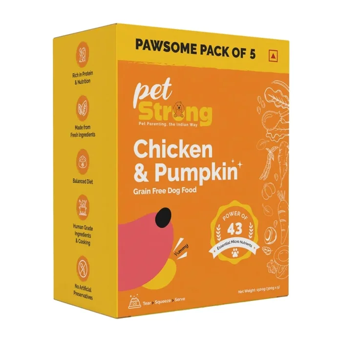 PetStrong Chicken and Pumpkin Grain Free Fresh Food for Dogs