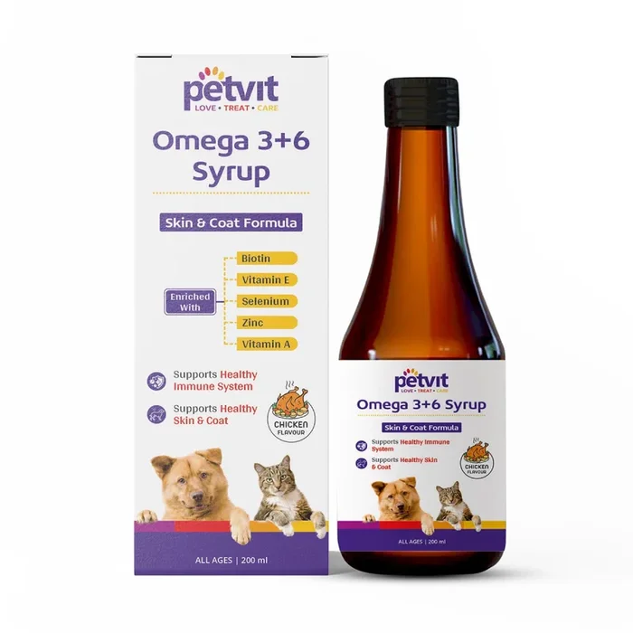 Petvit Omega 3 + 6 Syrup for Dogs and Cats
