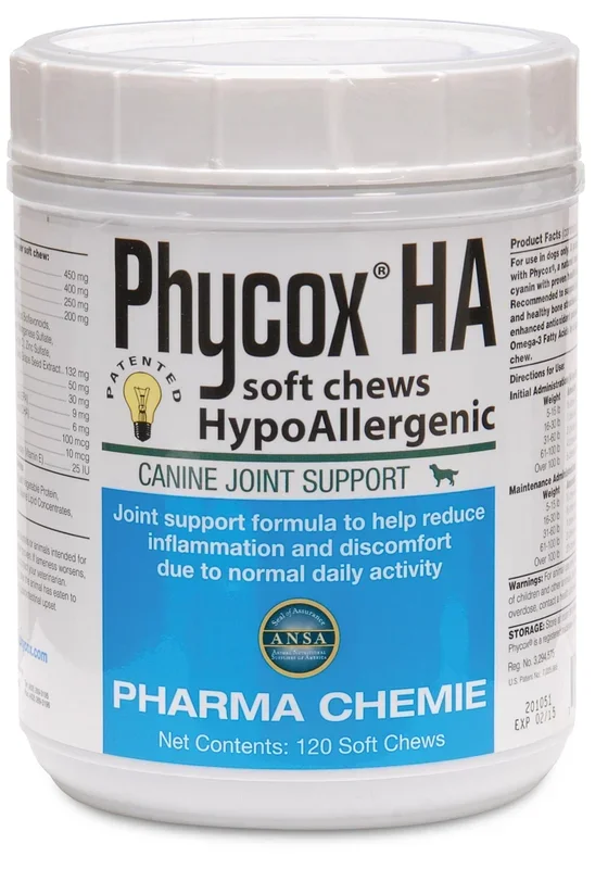Phycox HA (HypoAllergenic) Canine Joint Support Soft Chews, 120 ct