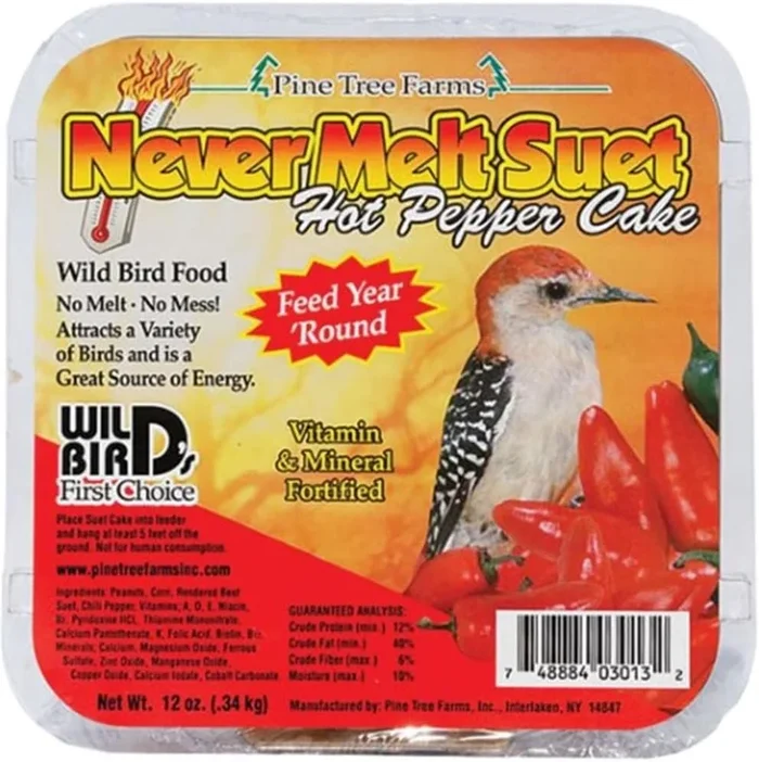Pine Tree Farms Never Melt Suet Cake Hot Pepper – 13 OZ