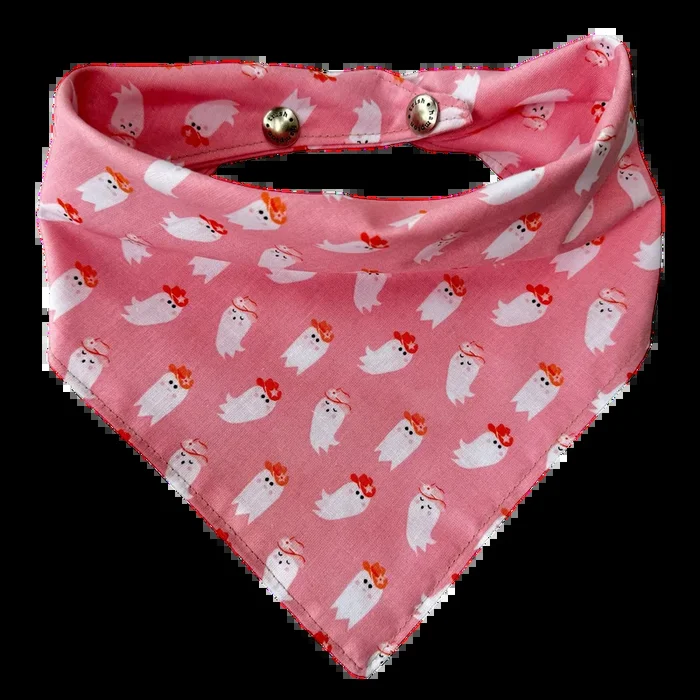 Pink Cowgirl Ghosts Dog Bandana – 1072