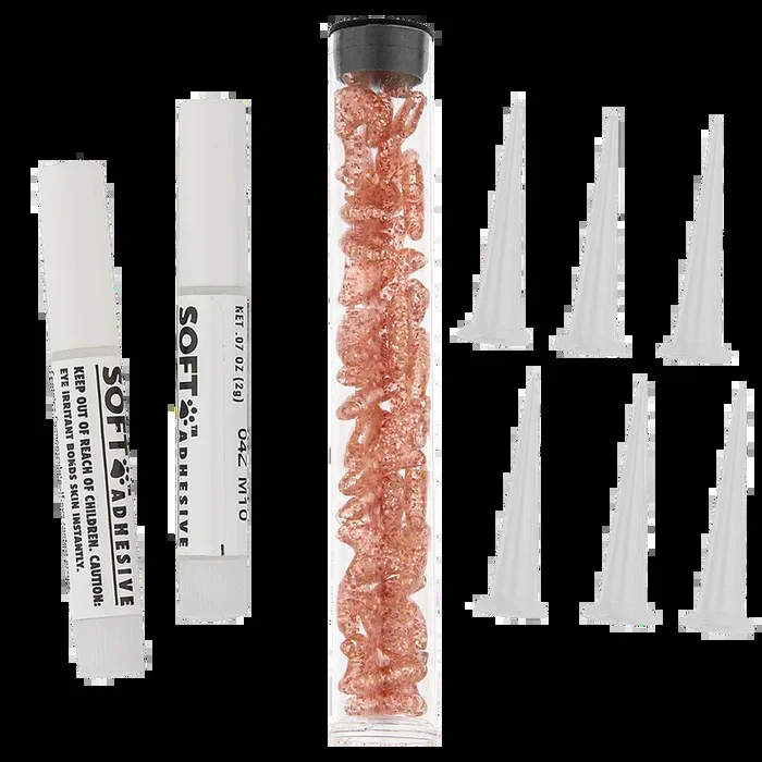 Pink Sparkle Feline Large Nail Caps by Soft Claws