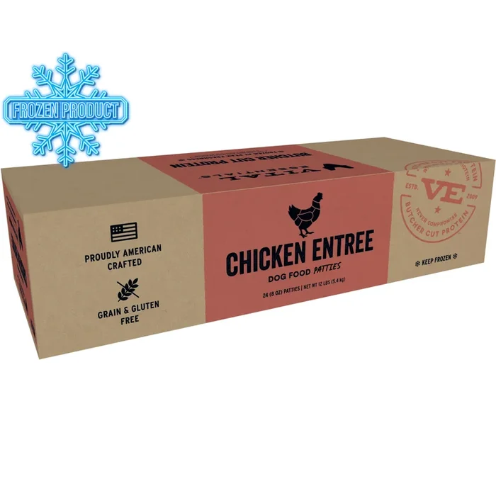 *(Please Use By 2026-02-14)* Dog Frozen Raw – Chicken Entree – Patties
