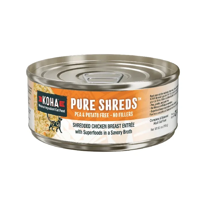 *(Please Use By 2026-02-28)* Canned Cat Food – PURE SHREDS – Shredded Chicken Breast Entrée – 5.5 oz