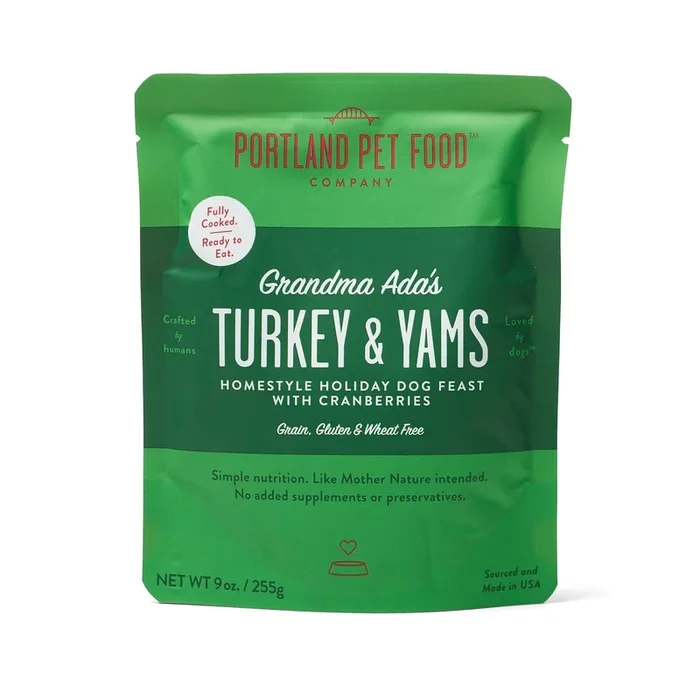 Portland Pet Food Company Grandma Ada’s Turkey & Yams Grain & Gluten-Free Holiday Dog Meal Feast