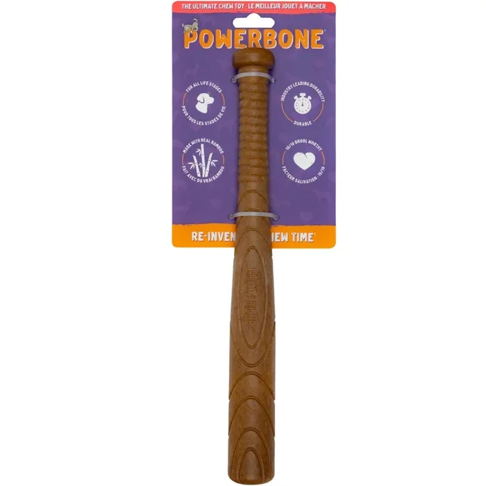 Powerbone Baseball Bat Dog Chew Toy for Power Chewers, 12″