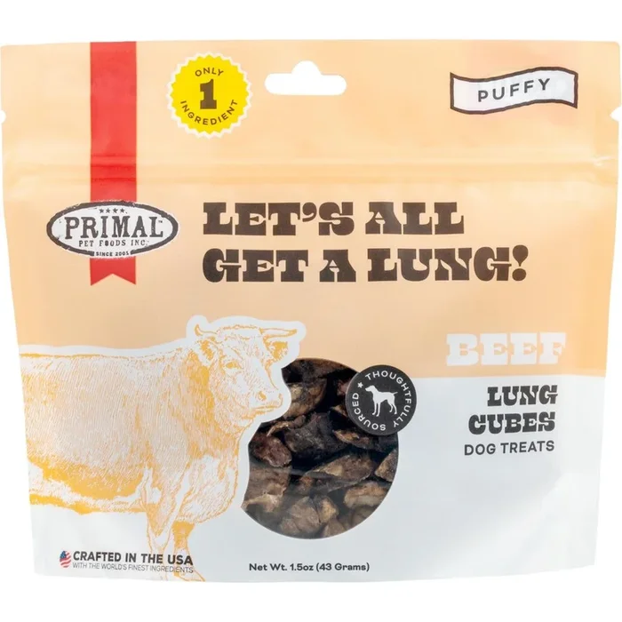 Primal – Dog Treats Let’s All Get A Lung Beef 1.5 oz