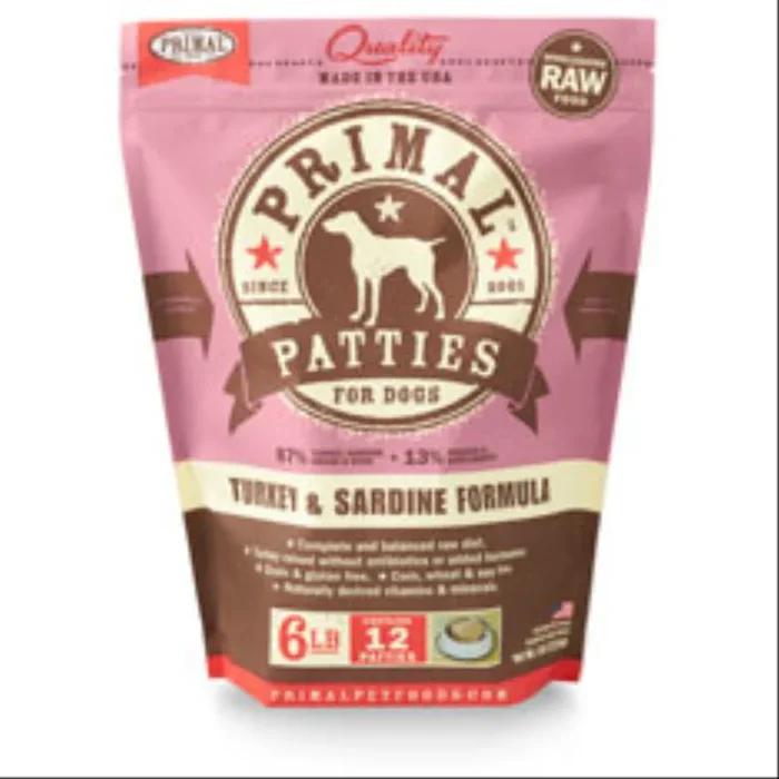 Primal – Dog Turkey & Sardine Patties