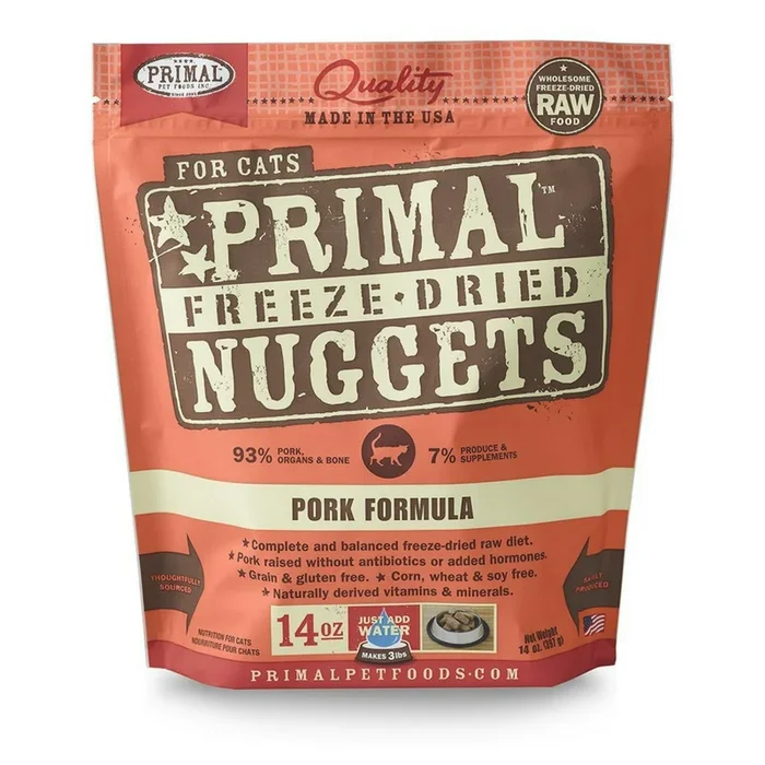 Primal Freeze Dried Nuggets Grain Free Pork Formula Cat Food