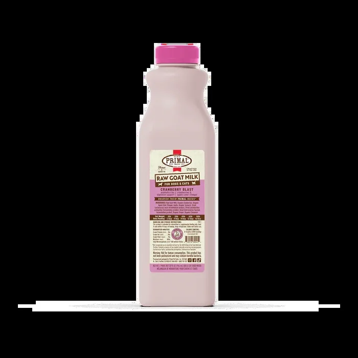 Primal Frozen Raw Goat Milk, Cranberry Blast Recipe, 32-oz
