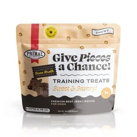 Primal Give Pieces A Chance! Beef & Broth Dog Treat 4oz *