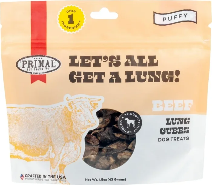 Primal Let’s All Get A Lung Beef Recipe Treats for Dogs