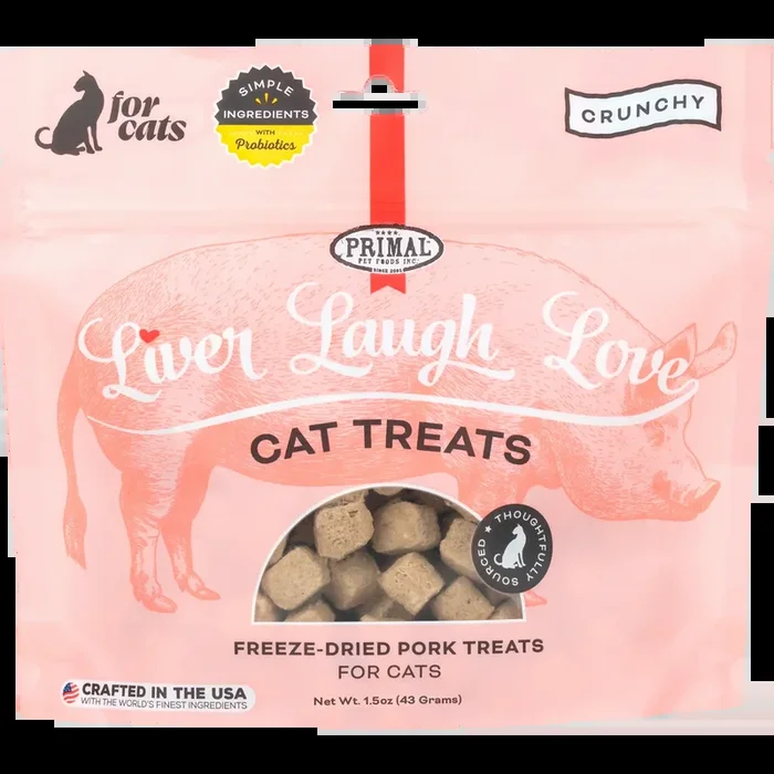Primal Liver Laugh Love Freeze Dried Pork Cat Treats