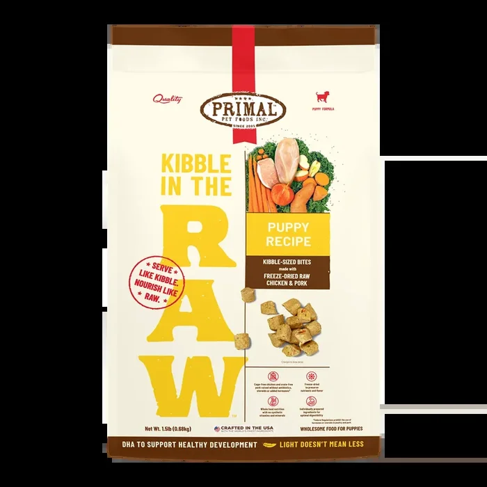 Primal Pet Foods Kibble in the Raw Puppy Recipe