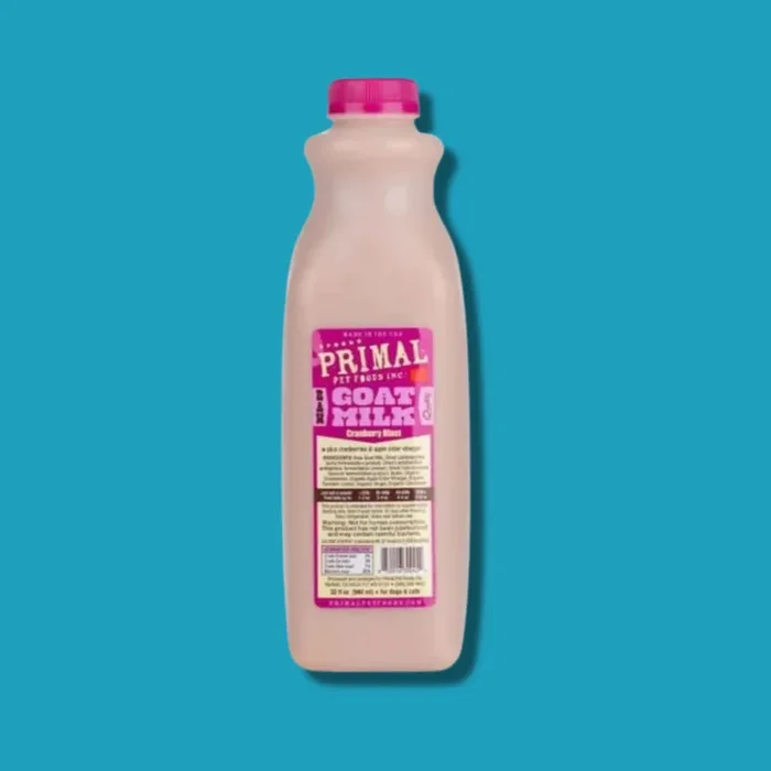 Primal Raw Frozen Cranberry Goat’s Milk for Dogs & Cats 32oz