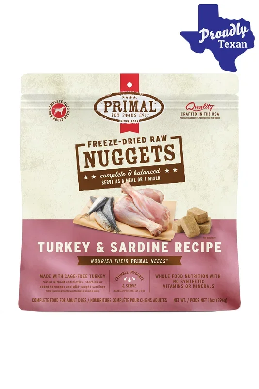 Primal Turkey and Sardine Nuggets Freeze-Dried Dog Food