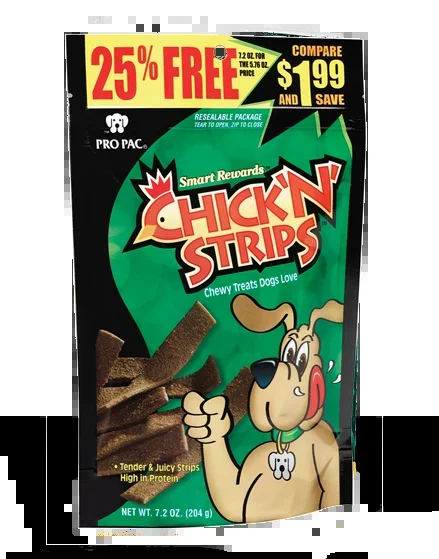 PRO PAC Smart Rewards Chick ‘N’ Strips Dog Treats