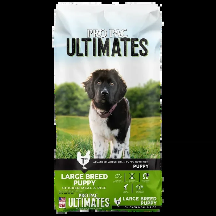 PRO PAC Ultimates Large Breed Puppy Chicken Meal & Brown Rice Recipe Dry Dog Food