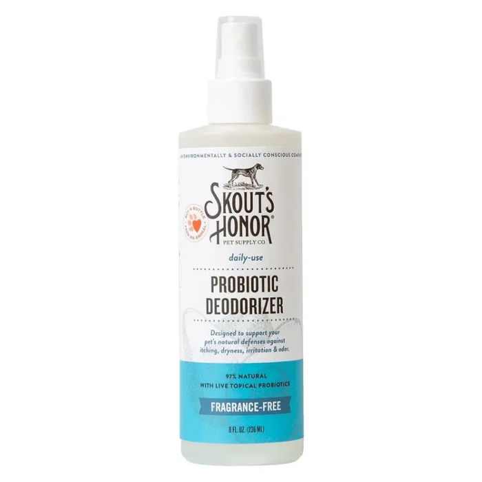 Probiotic Deodorizer For Dogs & Cats – Fragrance Free – 8 oz