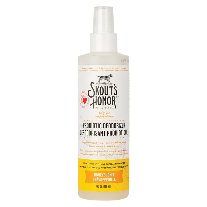 Probiotic Deodorizer For Dogs & Cats – Fragrance Honeysuckle – 8 oz