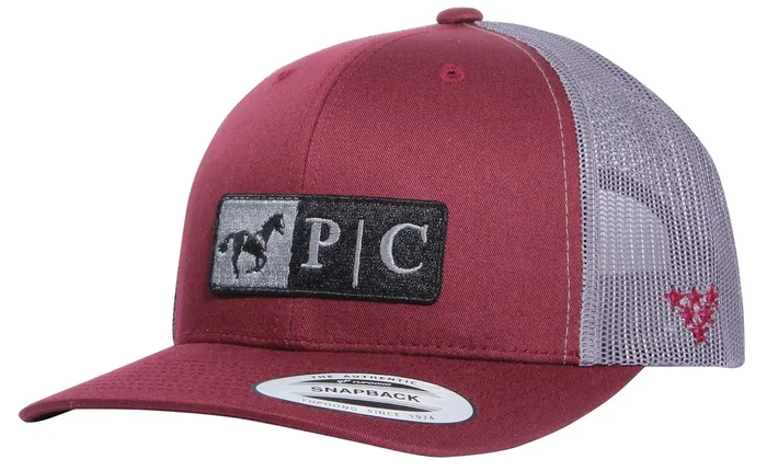 Professional’s Choice 2-Tone Trucker Hat, Burgundy/Gray