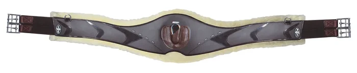 Professional’s Choice Fleece Contoured Jump Girth, Chocolate
