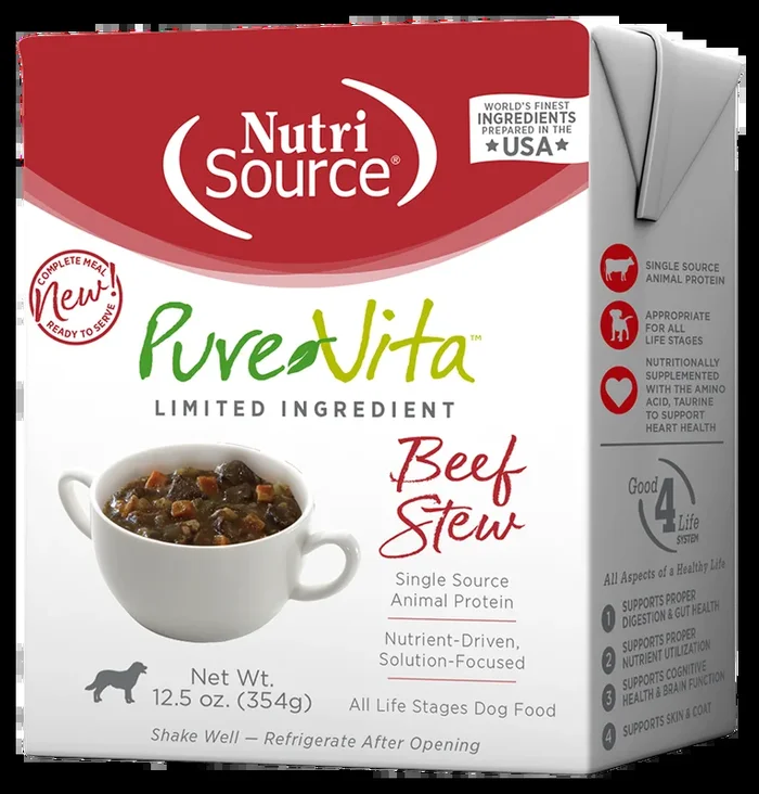 PureVita Beef Stew Tetra Pak Wet Dog Food