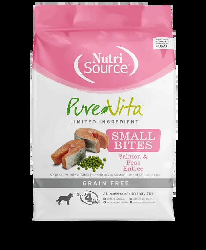 PureVita Small Bites Grain Free Salmon & Peas Recipe Dry Dog Food