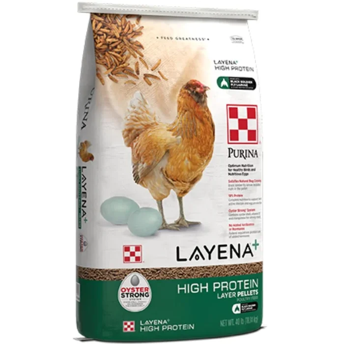 Purina Animal Nutrition – Layena + High Protein Layer Chicken Feed