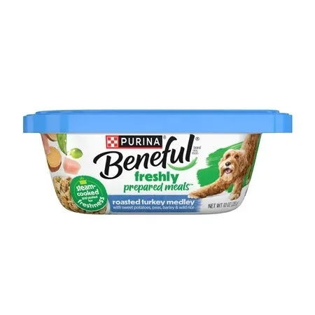 Purina Beneful Prepared Meals Roasted Turkey Medley Wet Dog Food 10 oz