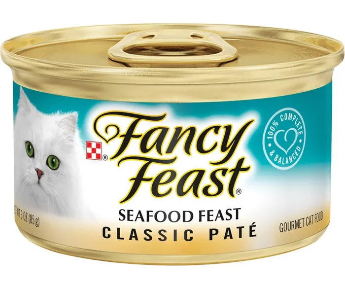 Purina Fancy Feast – All Breeds, Adult Cat Classic Paté Seafood Recipe Canned Cat Food