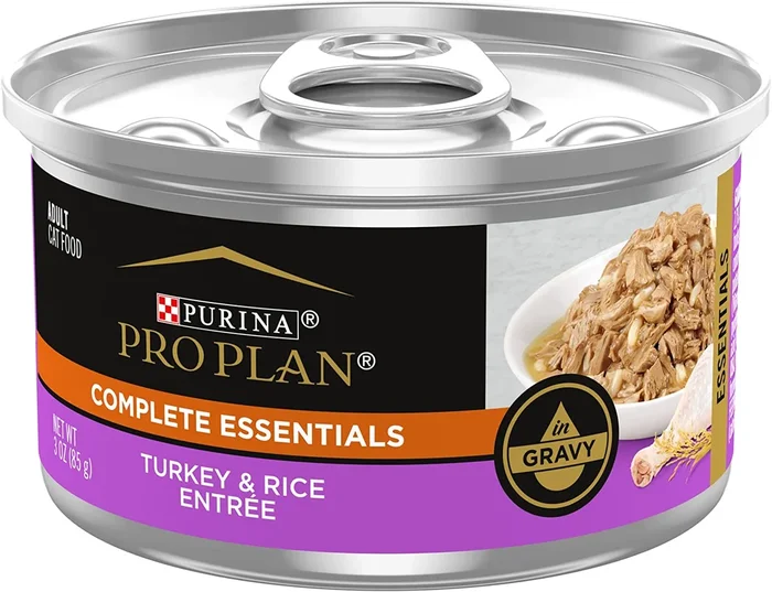 Purina Pro Plan – All Breeds, Adult Cat Turkey & Rice Entrée in Gravy Canned Cat Food