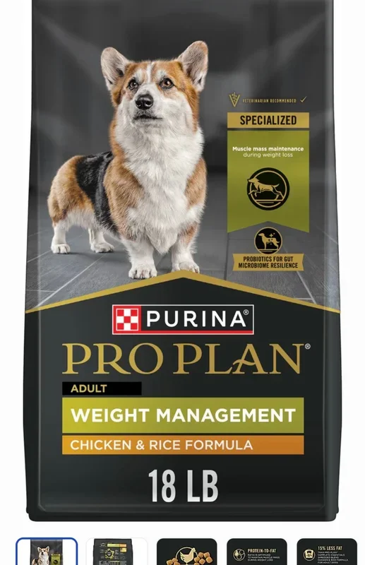 Purina Pro Plan Adult Weight Management Formula Dry Dog Food, 18-lb bag