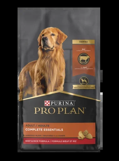 Purina Pro Plan Complete Essentials Adult Shredded Blend Beef & Rice Formula Dry Dog Food