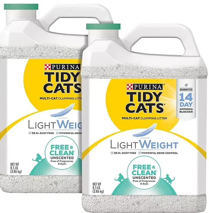 Purina Tidy Cats Lightweight Free & Clean Clumping Cat Litter, Unscented (8.5 lbs., 2 pk.)