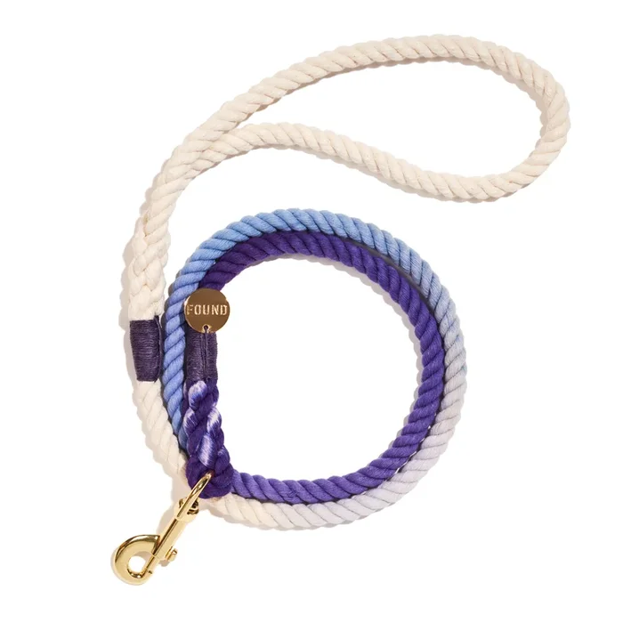 Purple Ombre Cotton Rope Dog Leash, Standard – 5FT