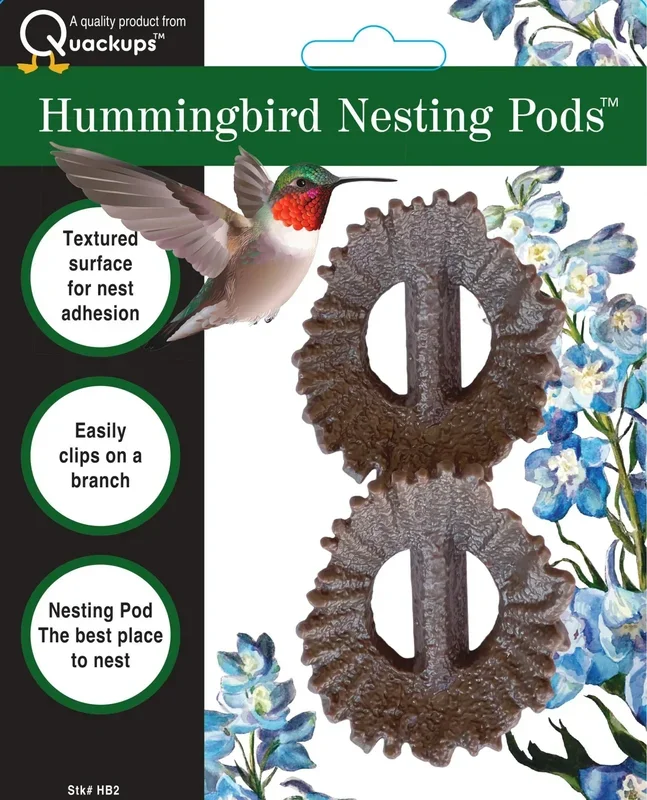 Quackups – Hummingbird Nesting Pods 2Pk w/Clips