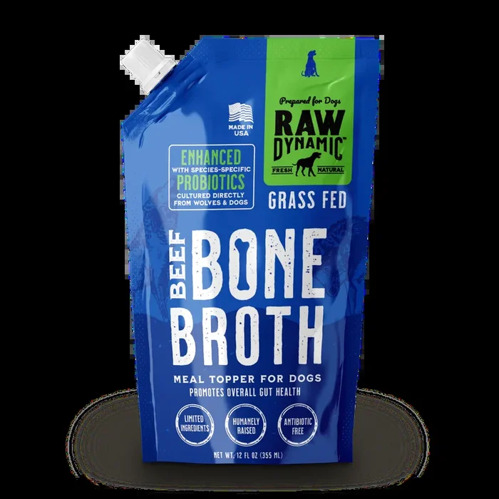 Raw Dynamic Grass Fed Beef Bone Broth For Dogs