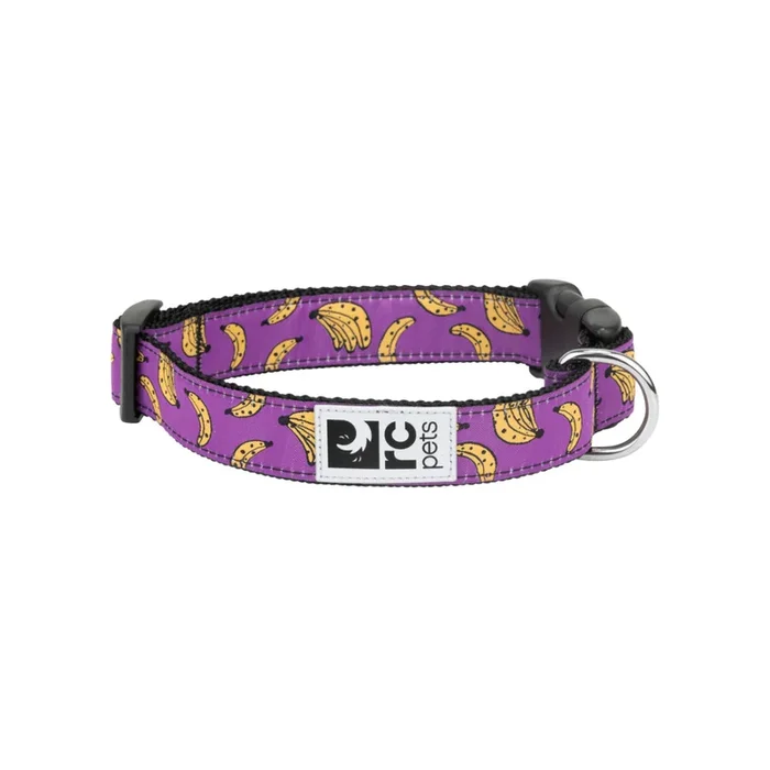 RC PETS Dog Clip Collar, Bananas, XS, 5/8″/ 7″- 9″