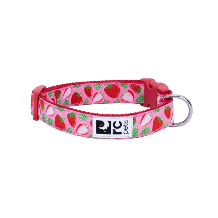 RC PETS Dog Clip Collar, Strawberries, XS, 5/8″/ 7″- 9″