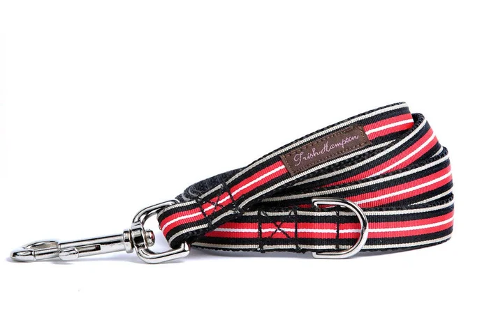 Red/Black/Tan Stripe 6ft Dog Leash – 606
