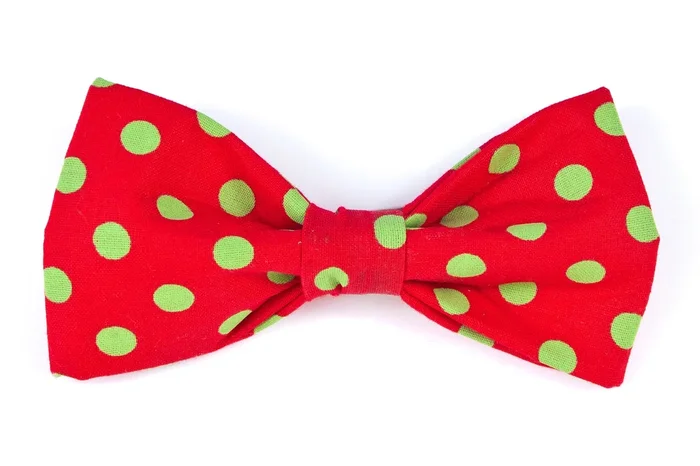 Red/Green Christmas Polka Dot Dog Bow Tie – 987