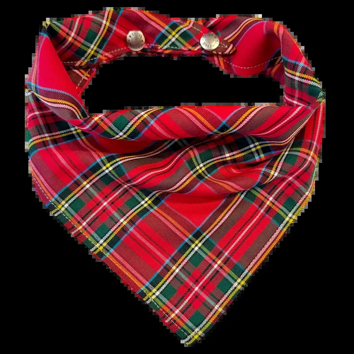 Red Tartan Plaid Dog Bandana – 996