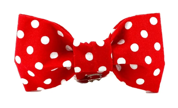 Red/White Polka Dot Dog Bow Tie – 508