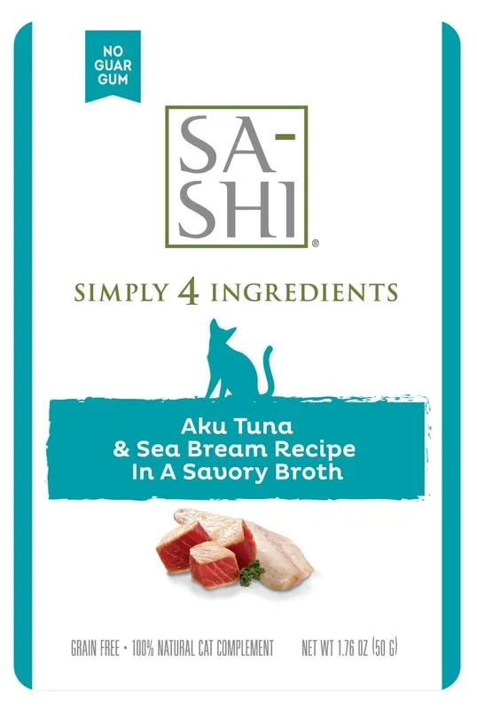 Sa-Shi Tuna and Sea Bream Recipe Cat Food Pouch