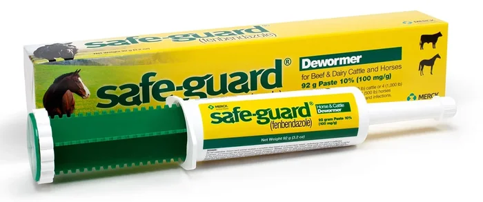 Safe-Guard 10% Fenbendazole Beef & Dairy Cattle and Horses Dewormer Paste, 92g Tube – Broad-Spectrum Parasite Control